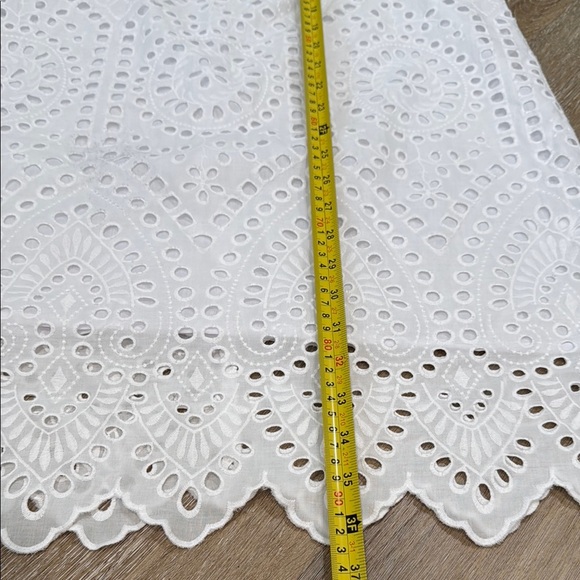 Ophelia Roe Size Medium White Sleeveless A-line Midi Dress Embroidered - Picture 4 of 12